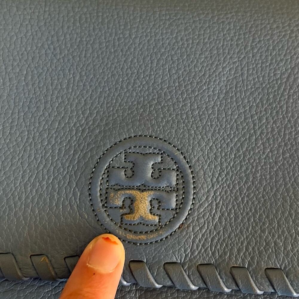 Tory Burch Marion Leather Crossbody Bag Blue Classic Quiet luxury - Picture 3 of 13